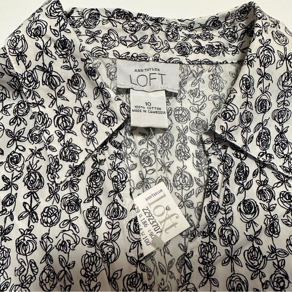 Ann Taylor Loft NWT Wrap Sleeveless Shirt SZ 10 - Picture 6 of 7